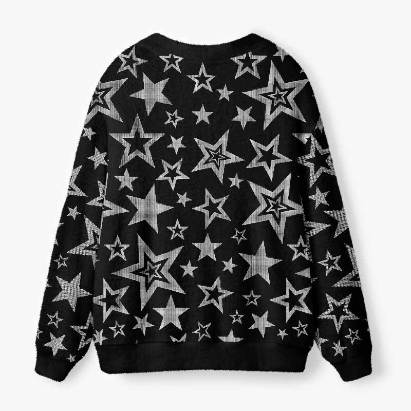 Soulisfree A Universe Within The Stars Fuzzy Cardigan Sweater