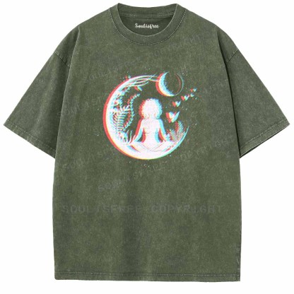 Soulisfree  Meditate Under The Moon Washed Tee