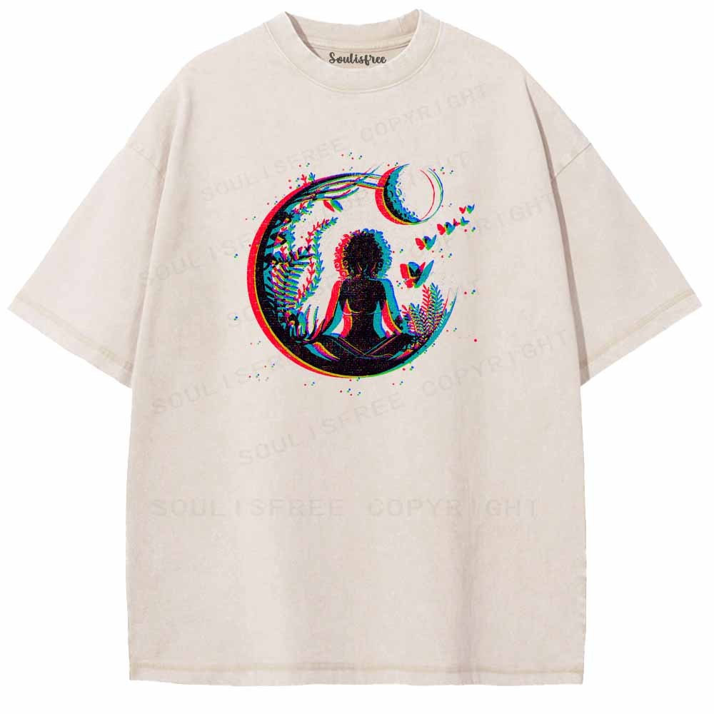 Soulisfree Meditate Under The Moon Washed Tee