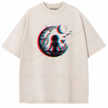 Soulisfree  Meditate Under The Moon Washed Tee