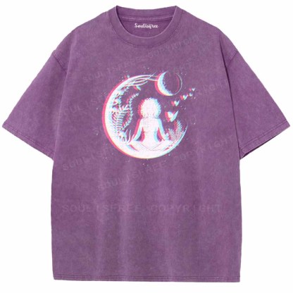 Soulisfree  Meditate Under The Moon Washed Tee