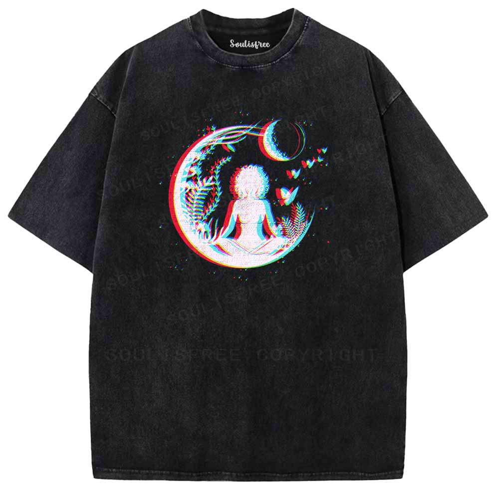 Soulisfree  Meditate Under The Moon Washed Tee