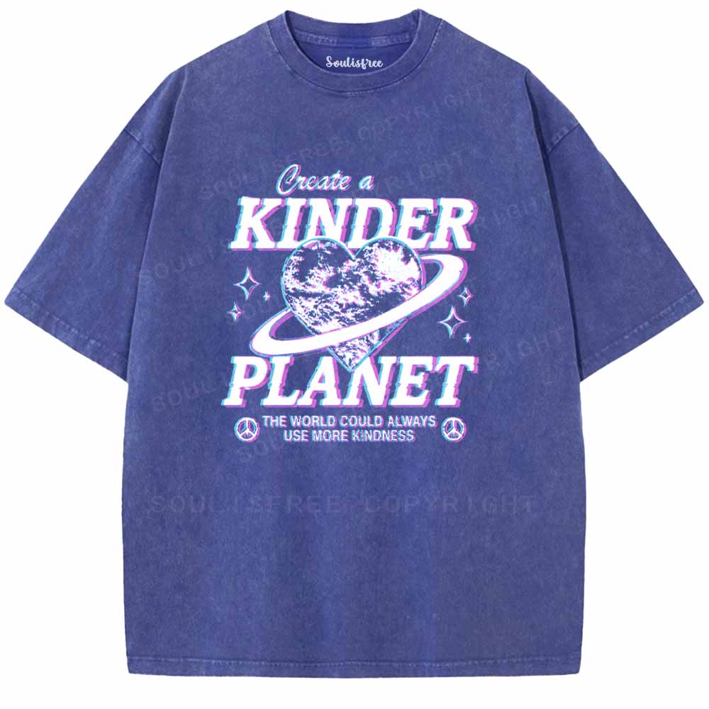 Soulisfree  Love & Peace For Our Planet Washed Tee