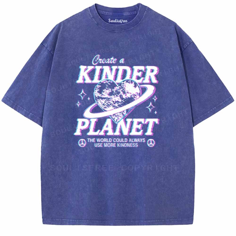 Soulisfree  Love & Peace For Our Planet Washed Tee