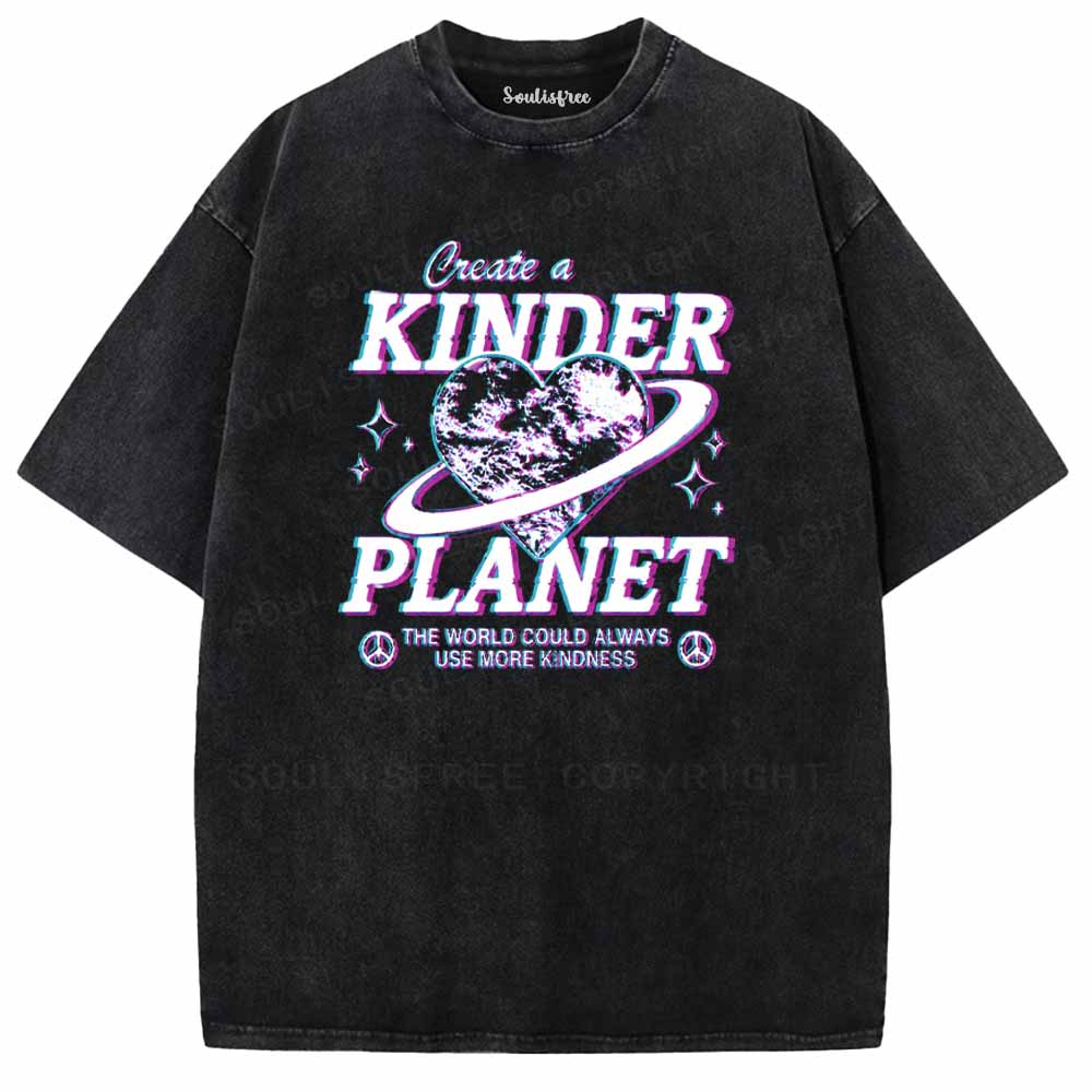 Soulisfree  Love & Peace For Our Planet Washed Tee