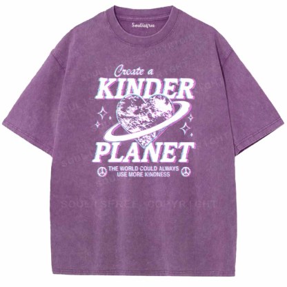 Soulisfree  Love & Peace For Our Planet Washed Tee
