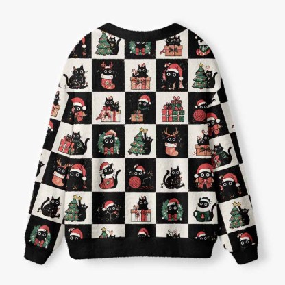 Soulisfree A Christmas Tale Of Little Souls Fuzzy Cardigan Sweater