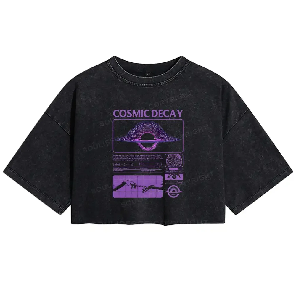 Designed The Eternal Disappearance Washed Crop T-shirt