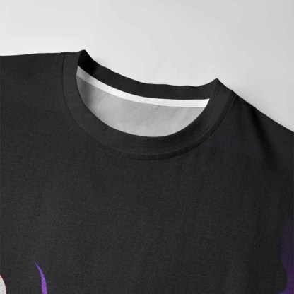 Soulisfree Neon Lava Swirl Split ECO‑PERF Long Sleeve Cotton Tee