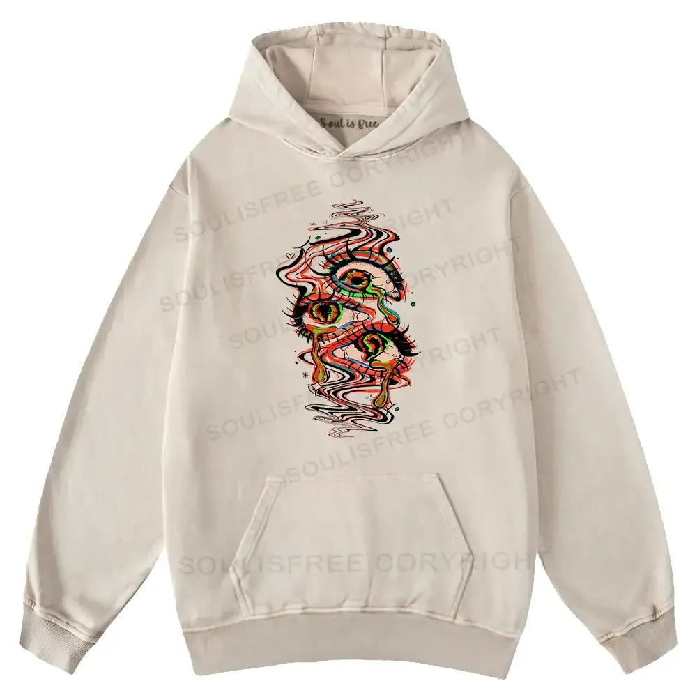 Designed Dream Eyes Washed Hoodie
