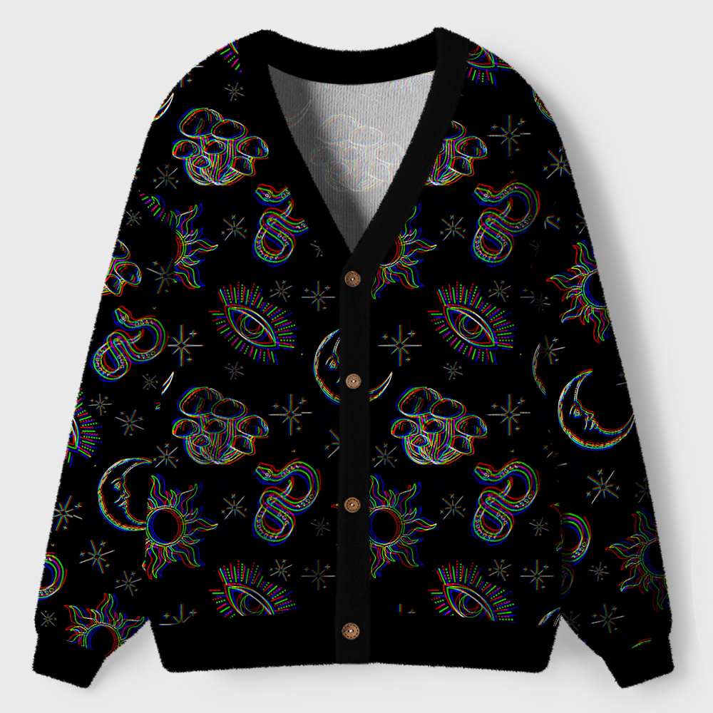 Sacred Glow Ugly Cardigan Sweaters 