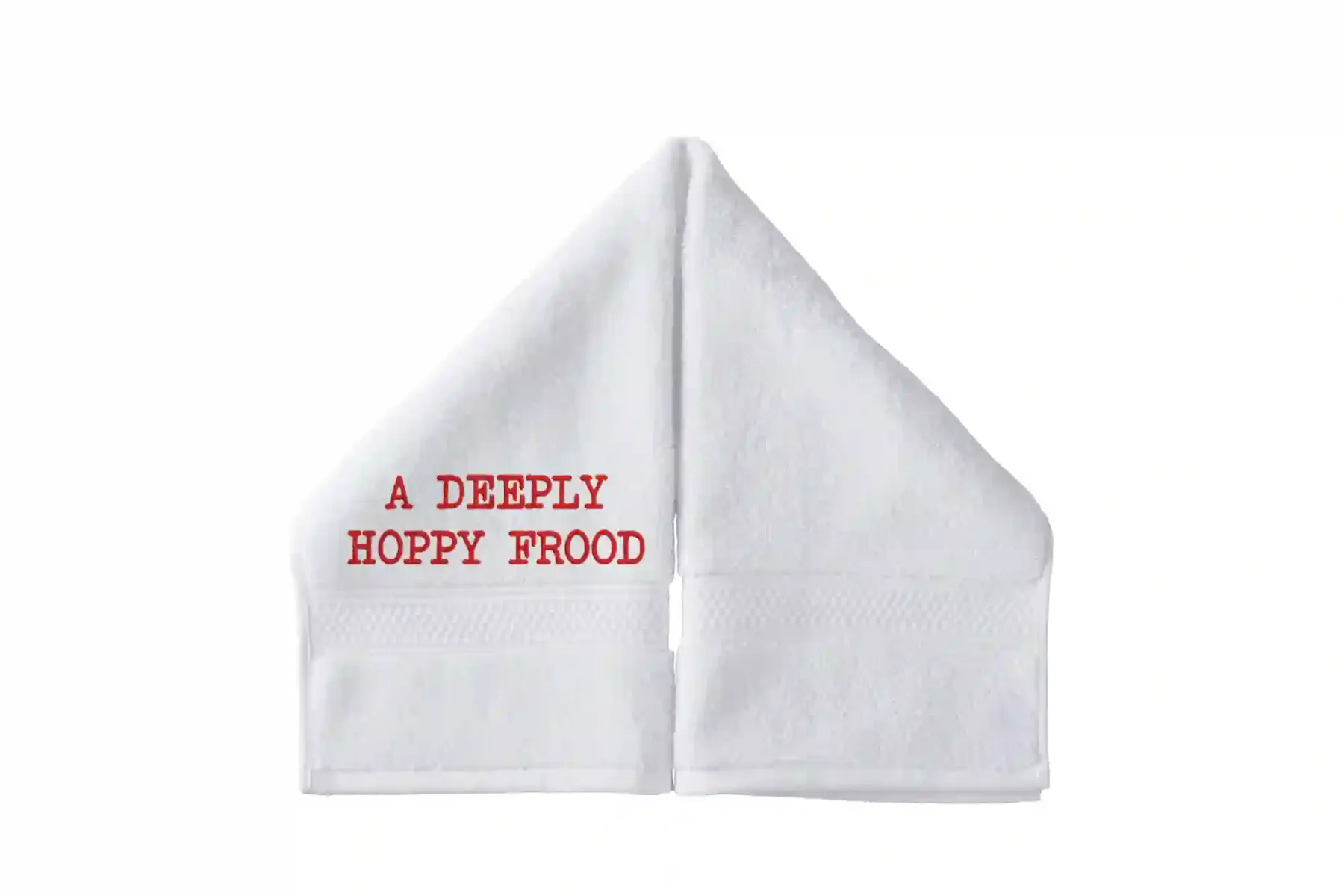 A Deeply Hoppy Frood Embroidered Hand Towel