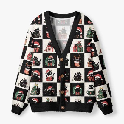 Soulisfree A Christmas Tale Of Little Souls Fuzzy Cardigan Sweater