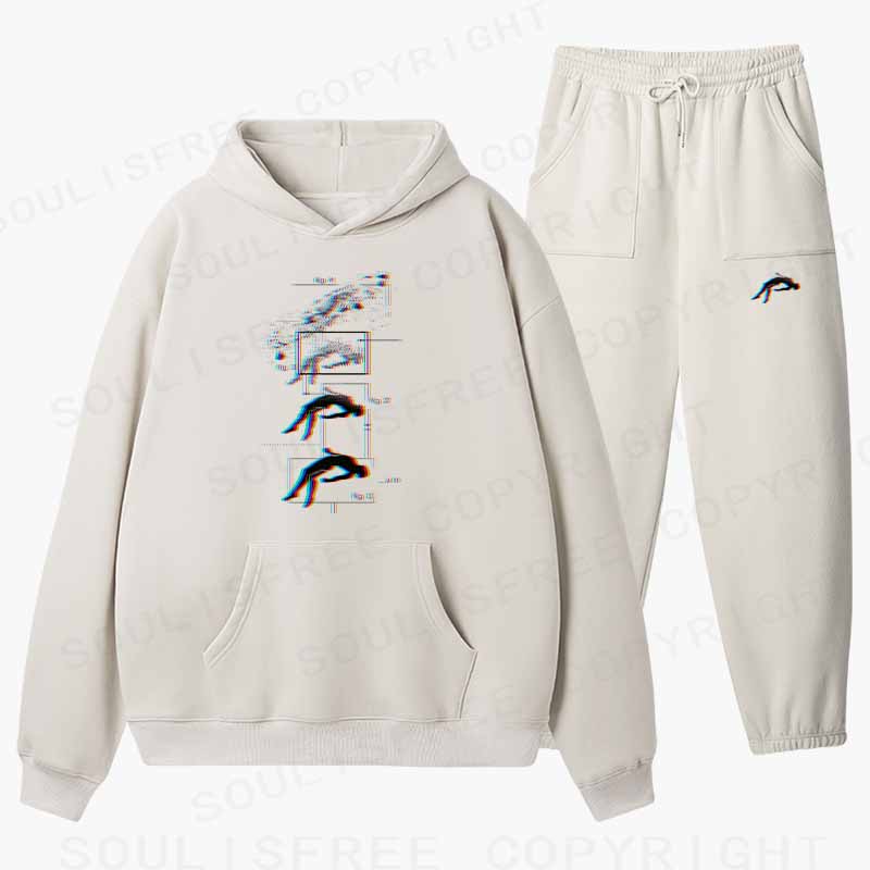 Soulisfree 404: SELF NOT FOUND Cotton Fleece Hoodie Set