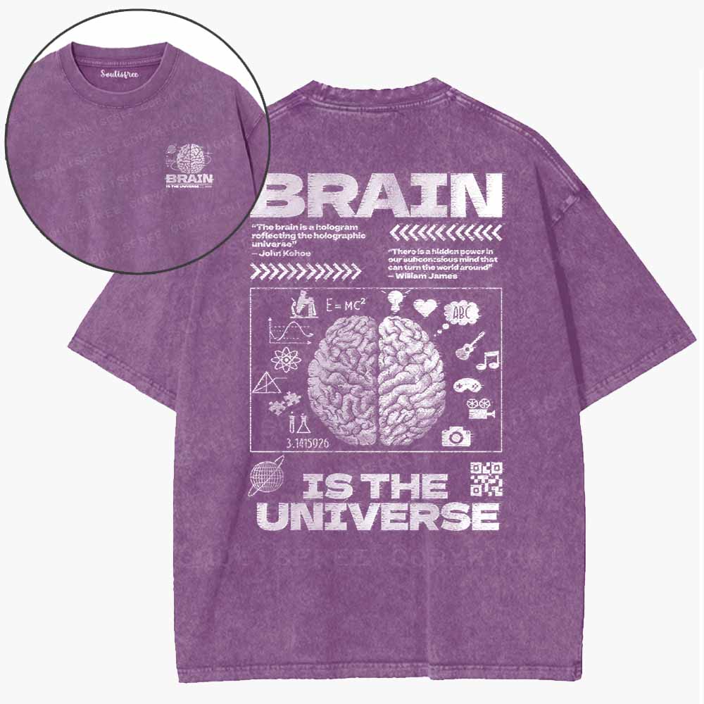 Soulisfree  Brain Universe Washed Tee