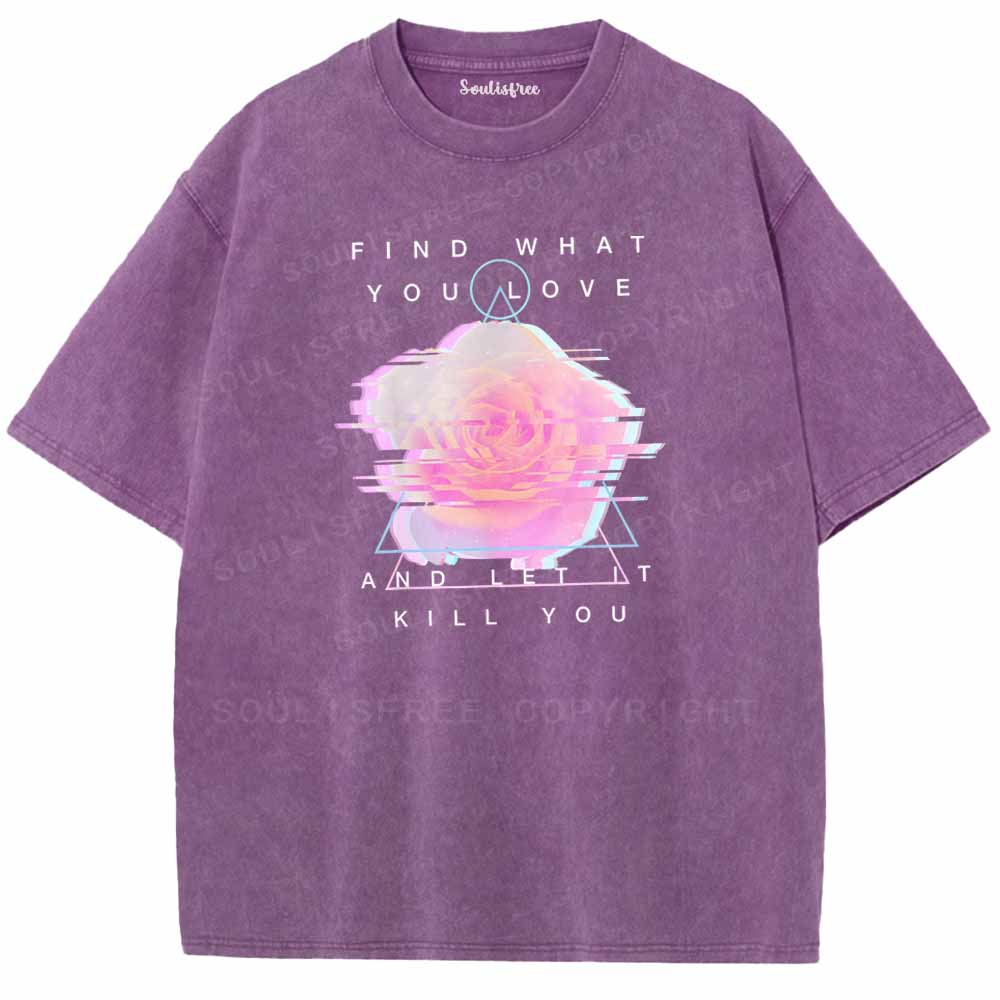 Soulisfree Glitch Bloom & Obsessed Love Washed Tee