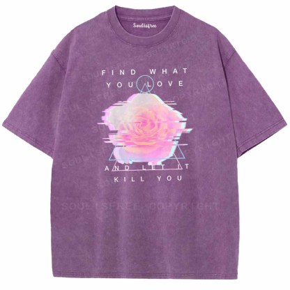 Soulisfree Glitch Bloom & Obsessed Love Washed Tee
