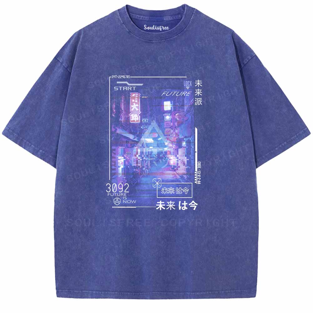 Soulisfree FUTURE IS NOW Washed Tee