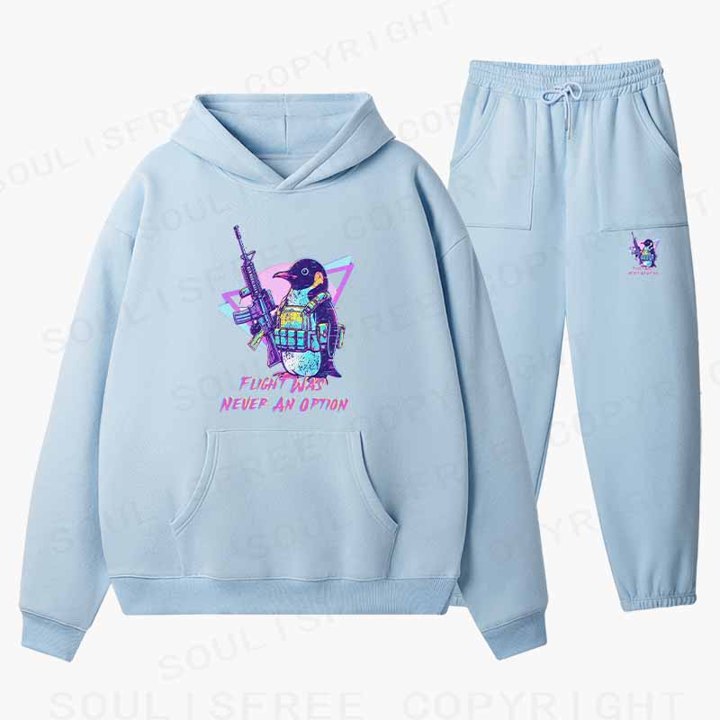 Soulisfree Flight Was Never An Option Cotton Fleece Hoodie Set