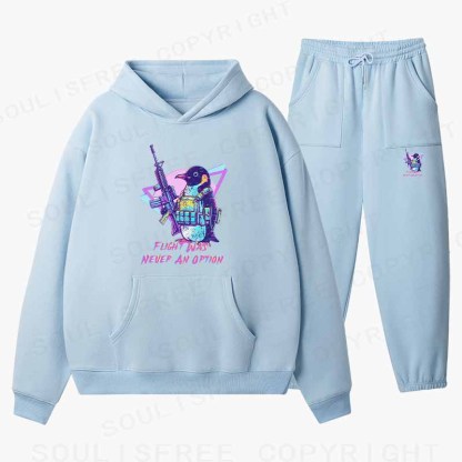 Soulisfree Flight Was Never An Option Cotton Fleece Hoodie Set