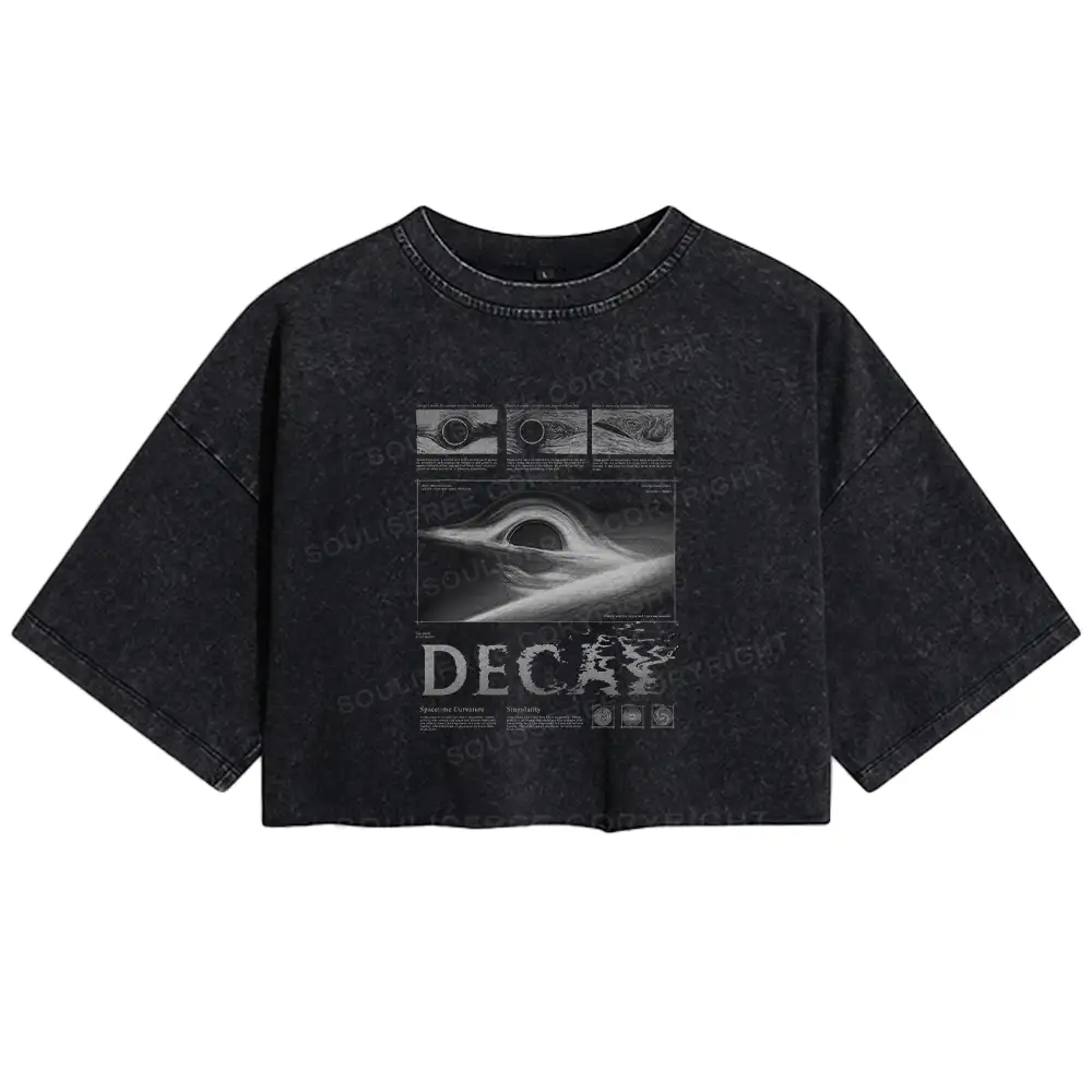 Decay of the Cosmos Washed Crop T-shirt