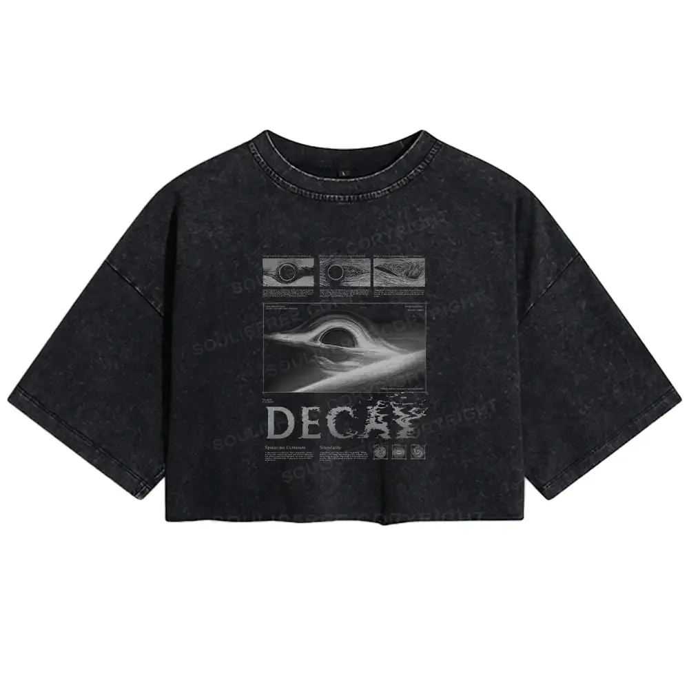 Designed Decay of the Cosmos Washed Crop T-shirt