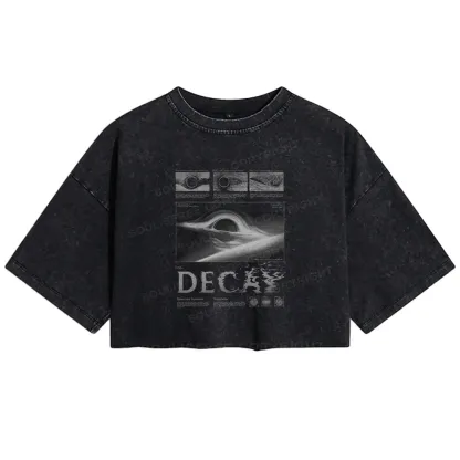 Decay of the Cosmos Washed Crop T-shirt
