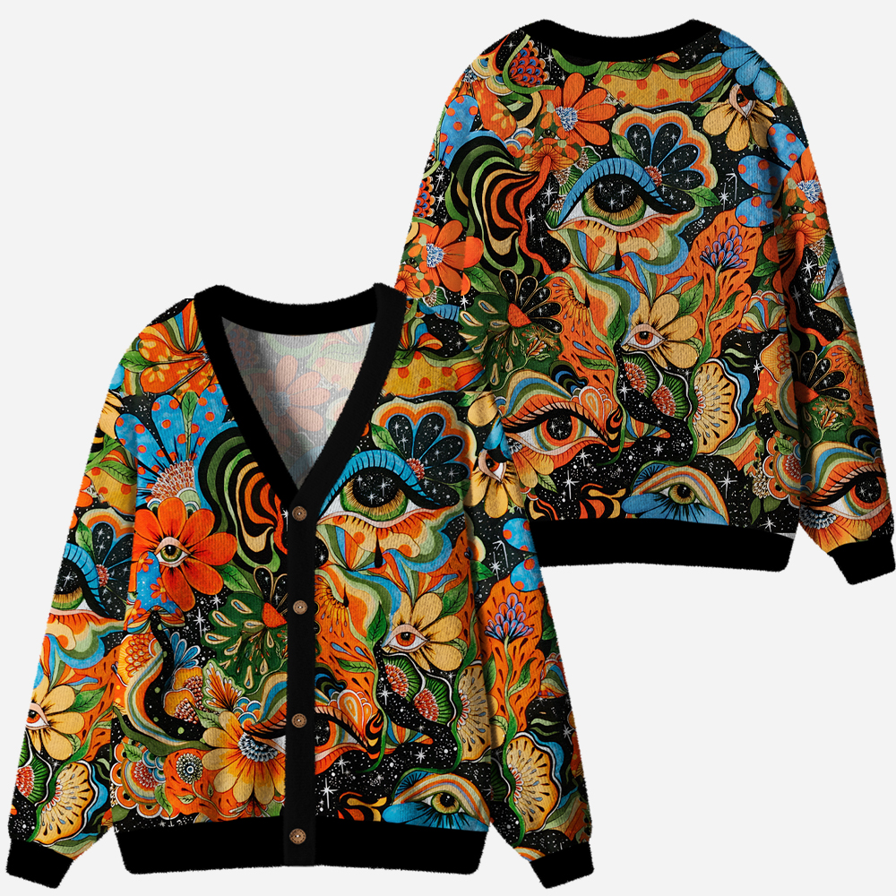 Floral Mirage Ugly Cardigan Sweaters 