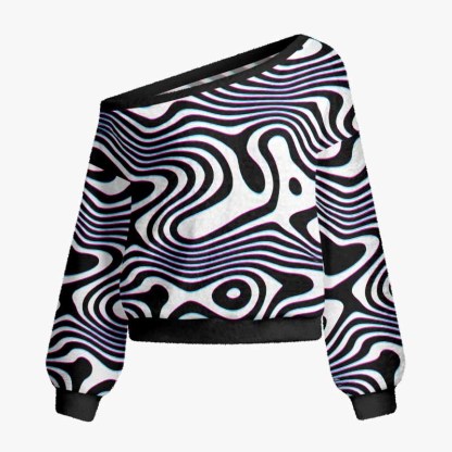 Soulisfree Go Against The Flow  Fuzzy Off-Shoulder Sweater