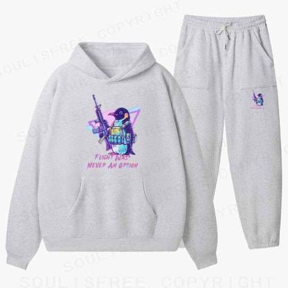 Soulisfree Flight Was Never An Option Cotton Fleece Hoodie Set