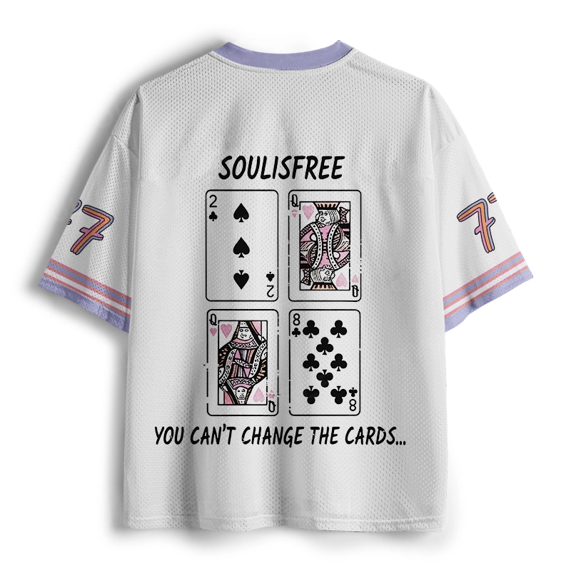 Soulisfree YOU CAN'T CHANGE THE CARDS.. Mesh Jersey