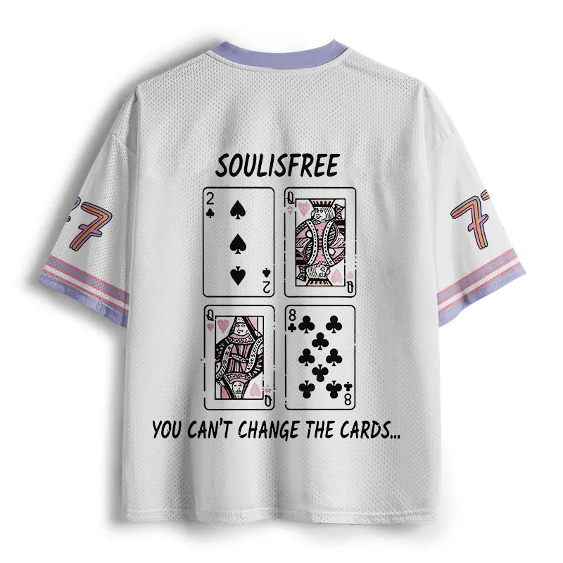 Soulisfree YOU CAN'T CHANGE THE CARDS.. Mesh Jersey