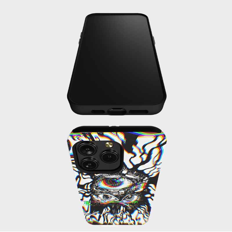 Soulisfree Chromatic Glitch Multi-Eye Matte Phone Case