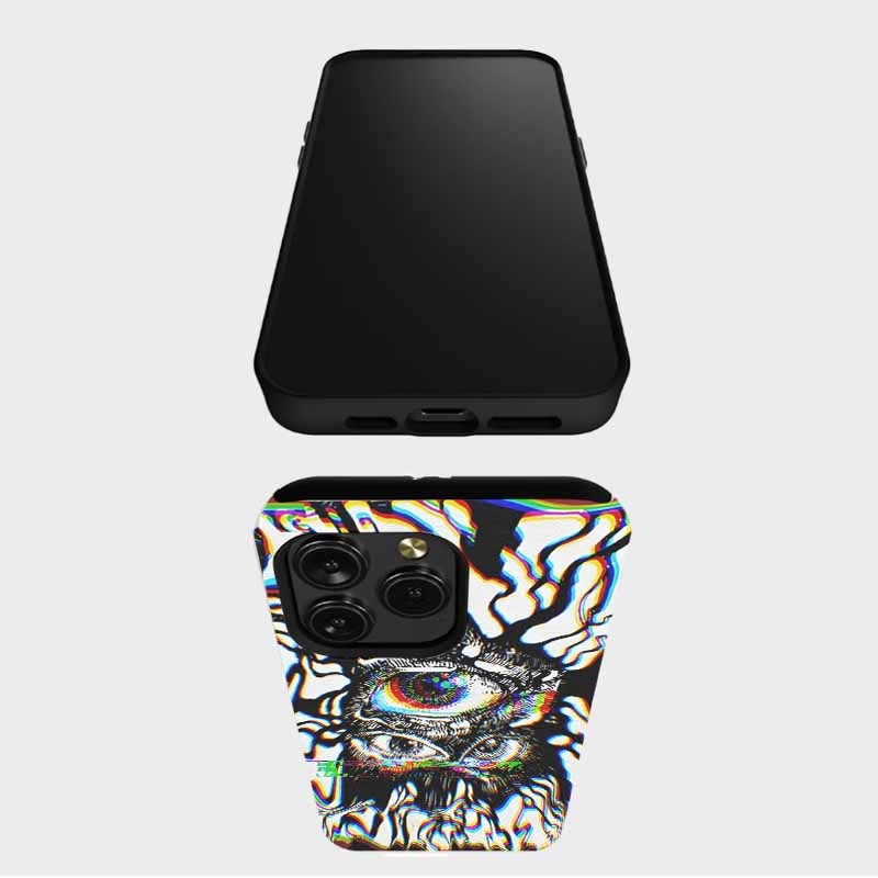 Soulisfree Chromatic Glitch Multi-Eye Matte Phone Case