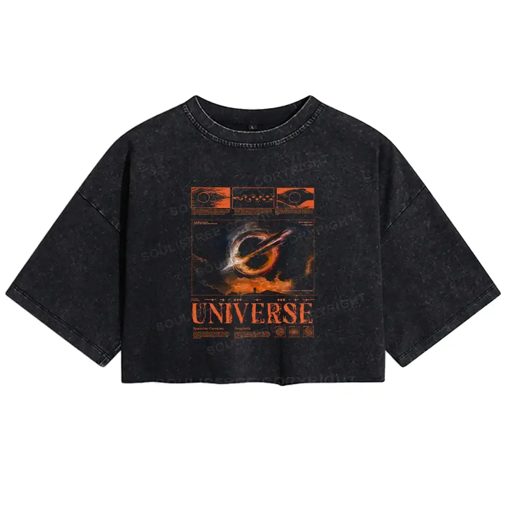 Designed The Cycle Ends Washed Crop T-shirt
