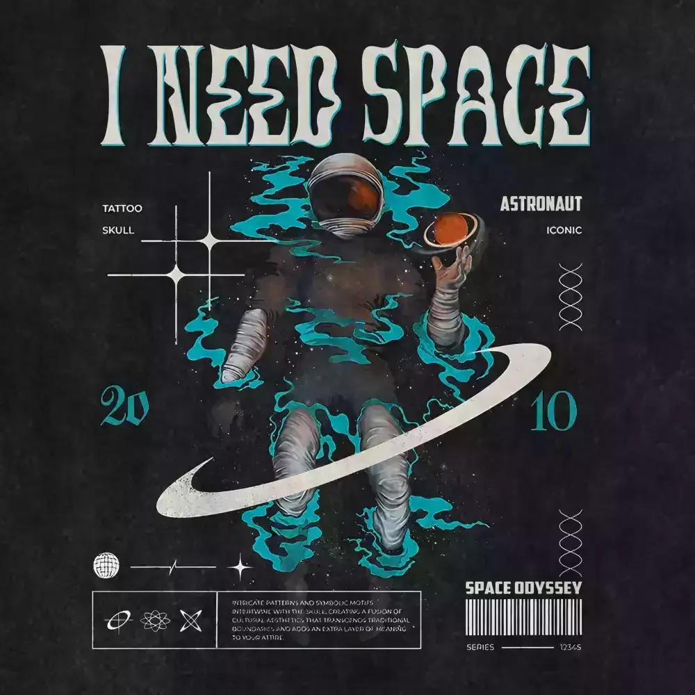 Astronaut Need Space Washed Space T-shirt