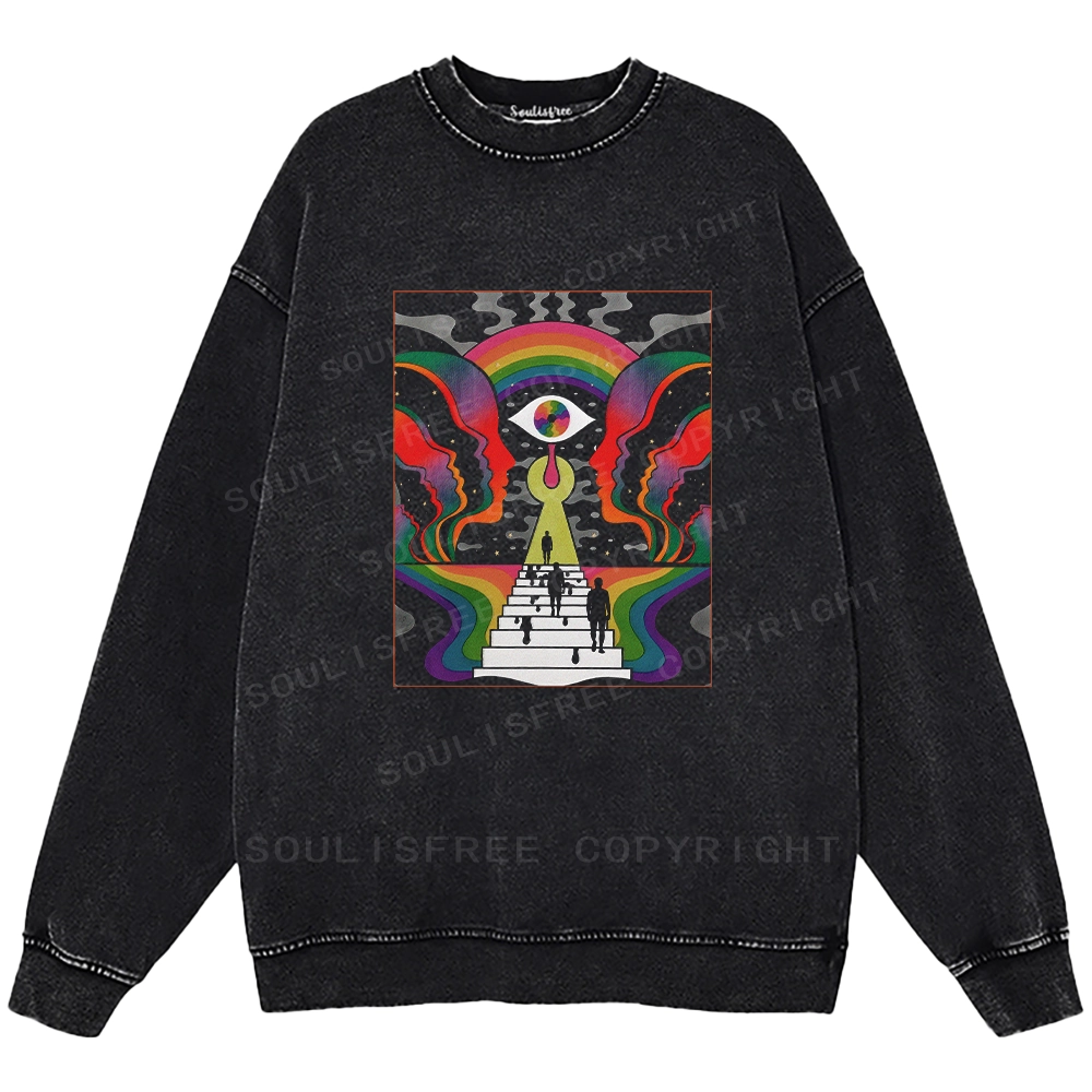 Step Into the Mind Washed Sweatshirts