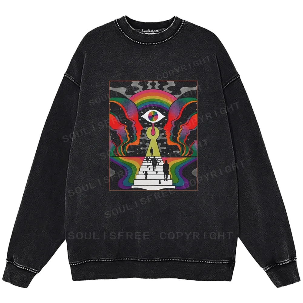 Step Into the Mind Washed Sweatshirts