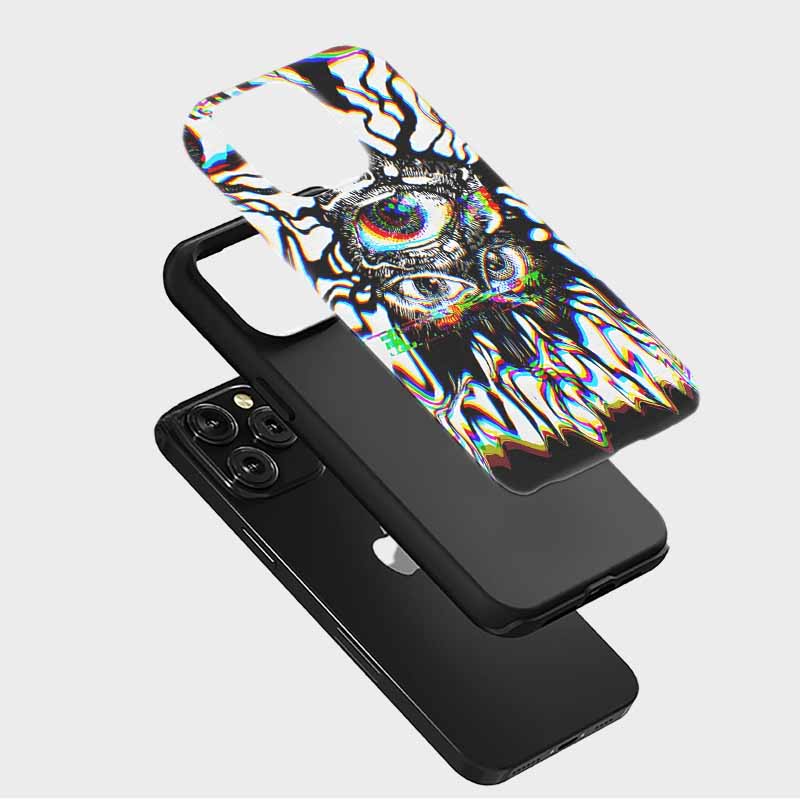 Soulisfree Chromatic Glitch Multi-Eye Matte Phone Case