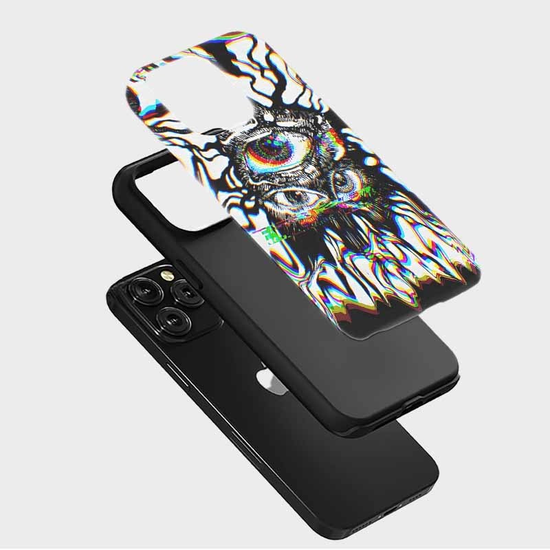 Soulisfree Chromatic Glitch Multi-Eye Matte Phone Case