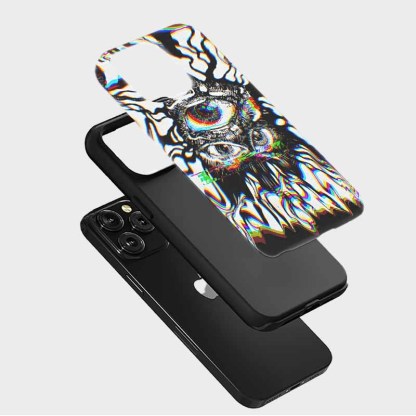 Soulisfree Chromatic Glitch Multi-Eye Matte Phone Case