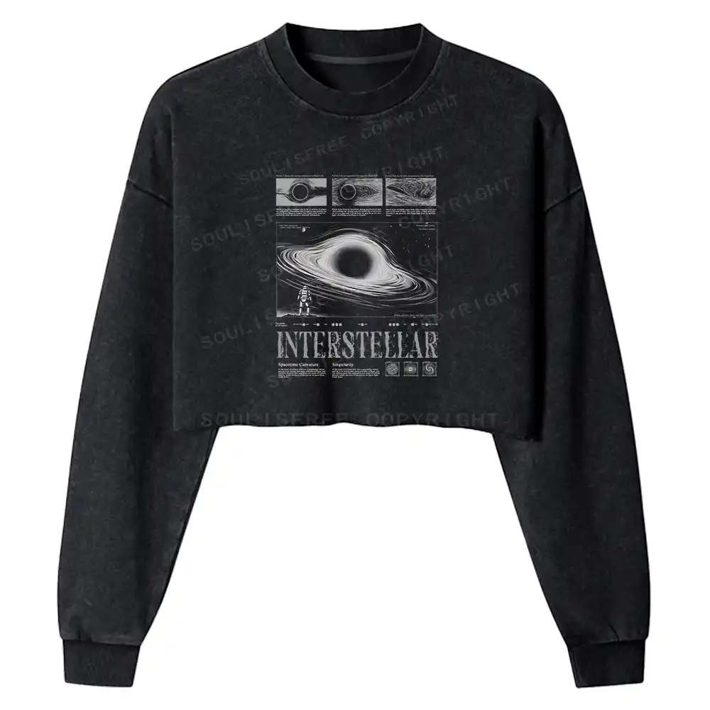 The Murmur Of Infinity Washed Cropped Sweatshirt