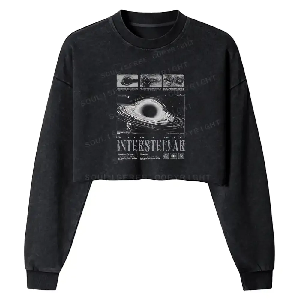 The Murmur Of Infinity Washed Cropped Sweatshirt