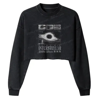 The Murmur Of Infinity Washed Cropped Sweatshirt