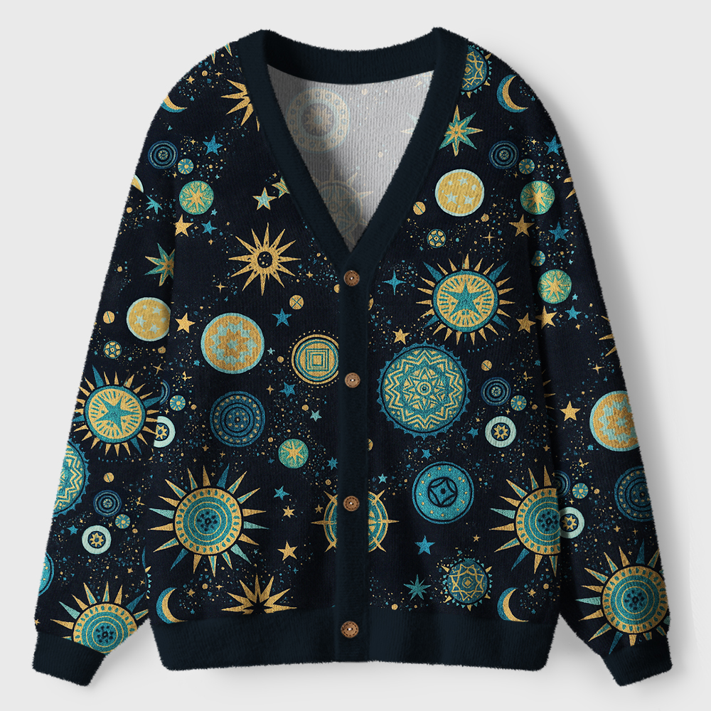 Light Within the Stars Ugly Cardigan Sweaters 