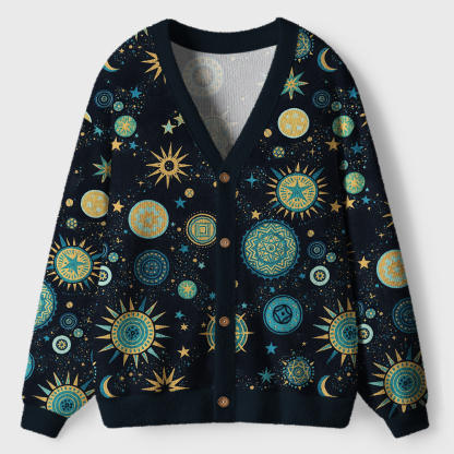 Light Within the Stars Ugly Cardigan Sweaters 