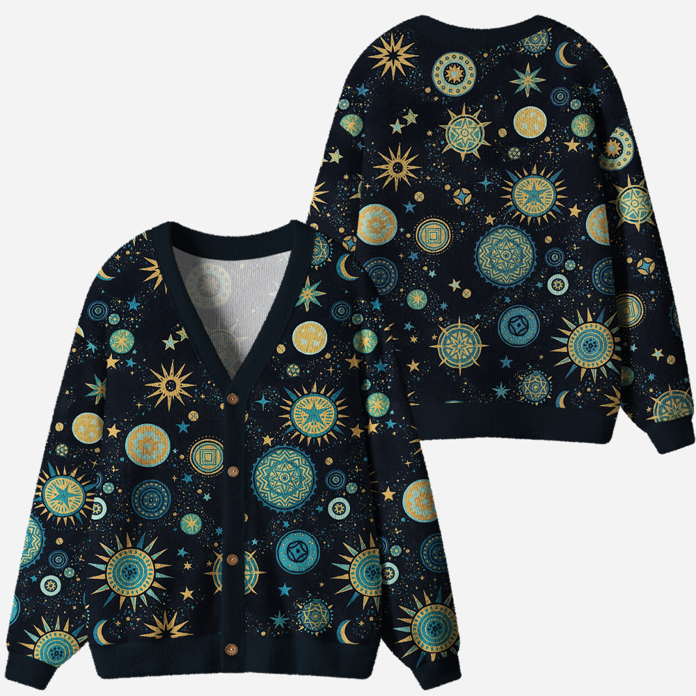 Light Within the Stars Ugly Cardigan Sweaters 