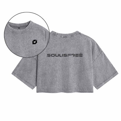 Soulisfree Soul Is Free Washed Crop Tee