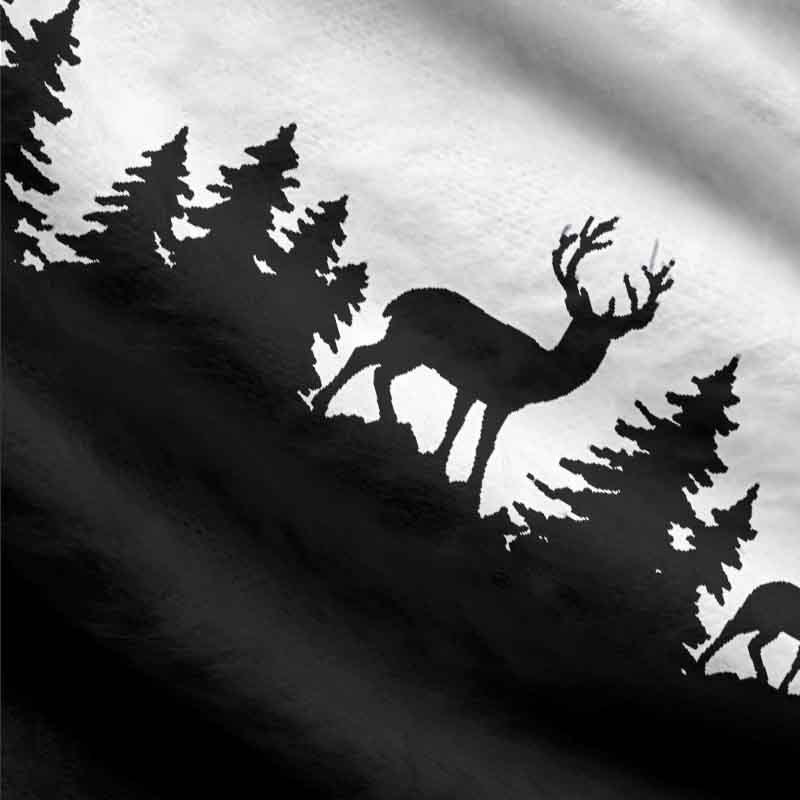 Soulisfree Silent Christmas Forest Fuzzy Cardigan Sweater