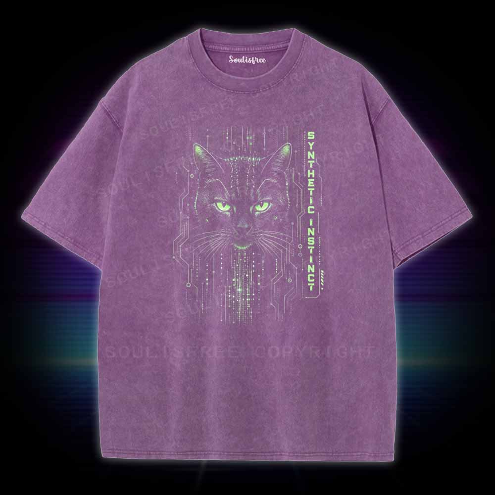 Soulisfree Matrix Black Cat Washed Tee